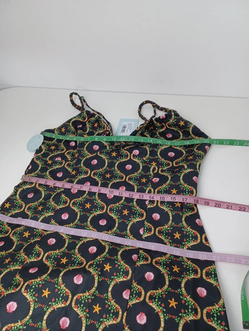 Hill House The Lillie Dress Size XXL Cotton Blend In Cisco Trellis Black Multi